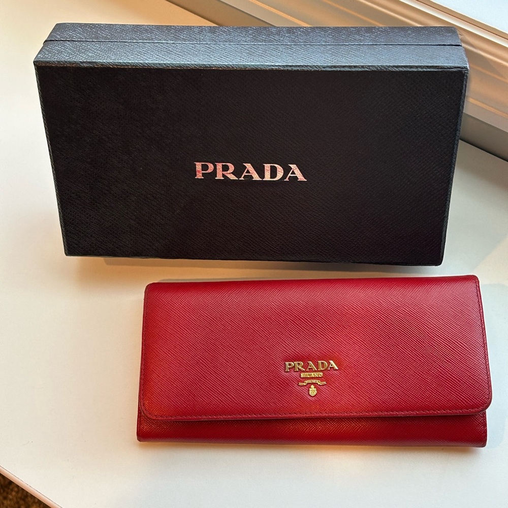Prada Large Saffiano Leather Wallet